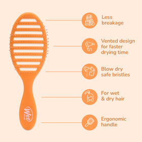 Wet Brush HeatFlex bristles macro showing gentle detangling benefit