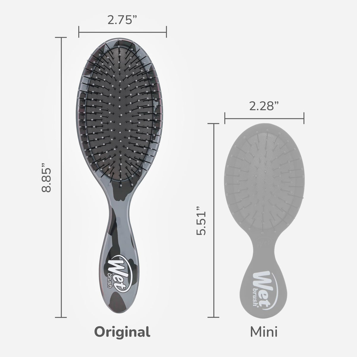 Wet Brush held in hand to show scale and portability, brand makes detangling easier