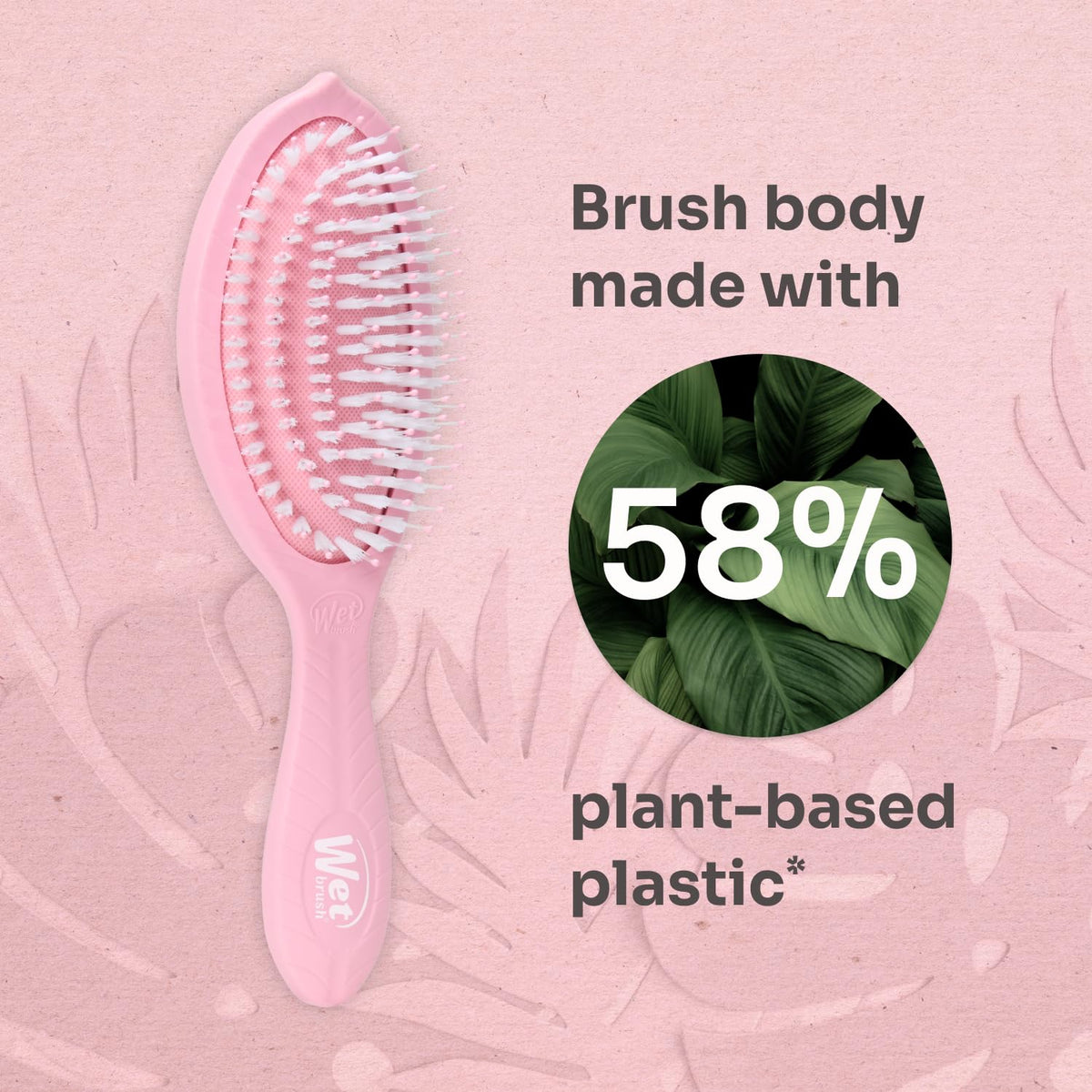 Wet Brush held in hand to show size and grip for easy on-the-go styling benefit
