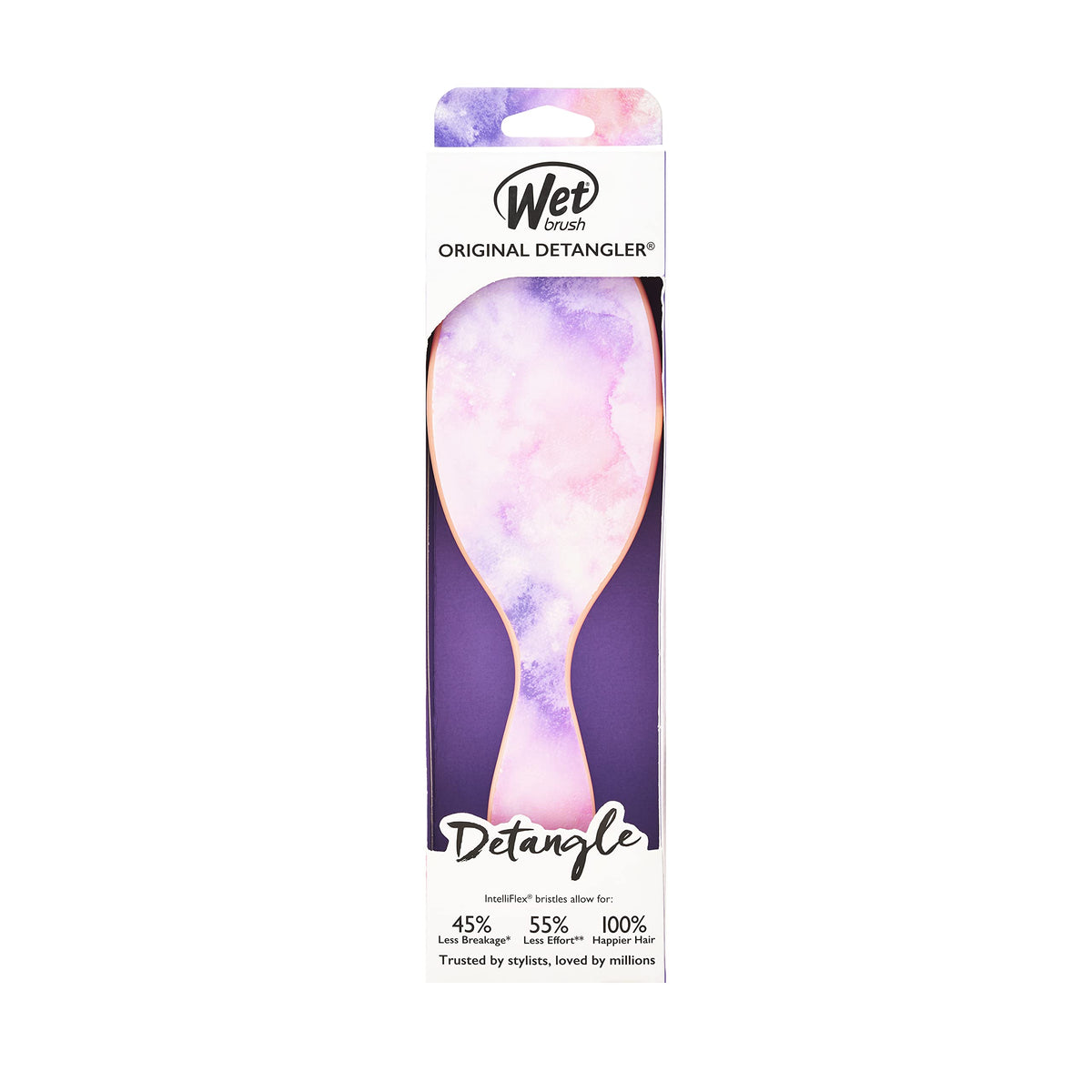Wet Brush being used in the shower detangling wet hair quickly and painlessly