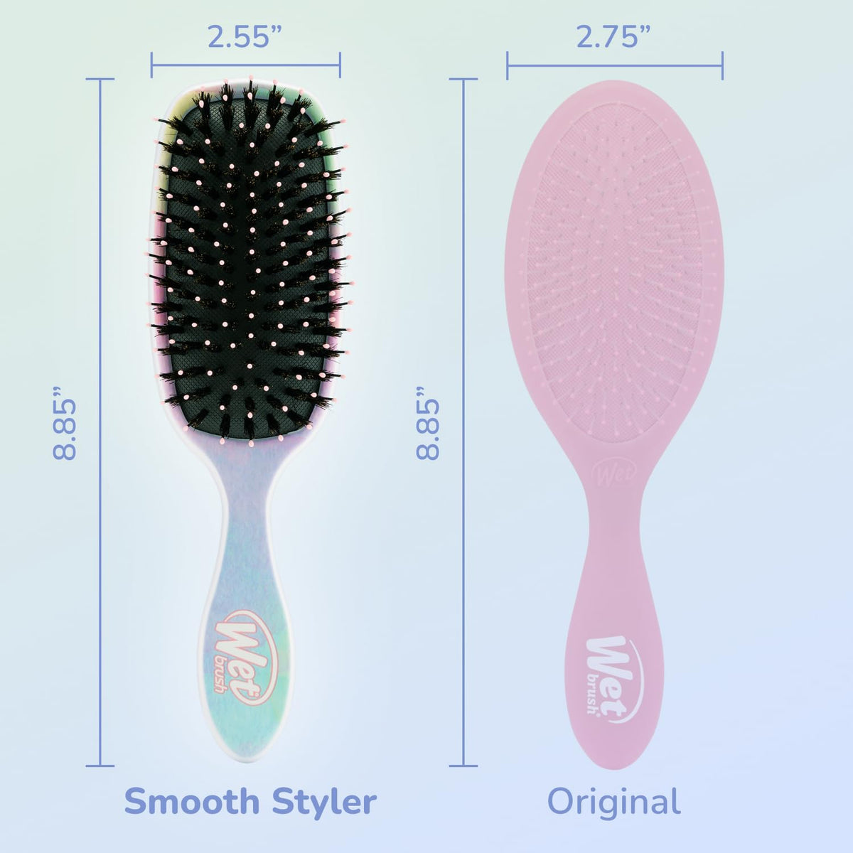 Wet Brush being used on wet hair to detangle with less breakage
