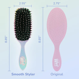 Wet Brush being used on wet hair to detangle with less breakage