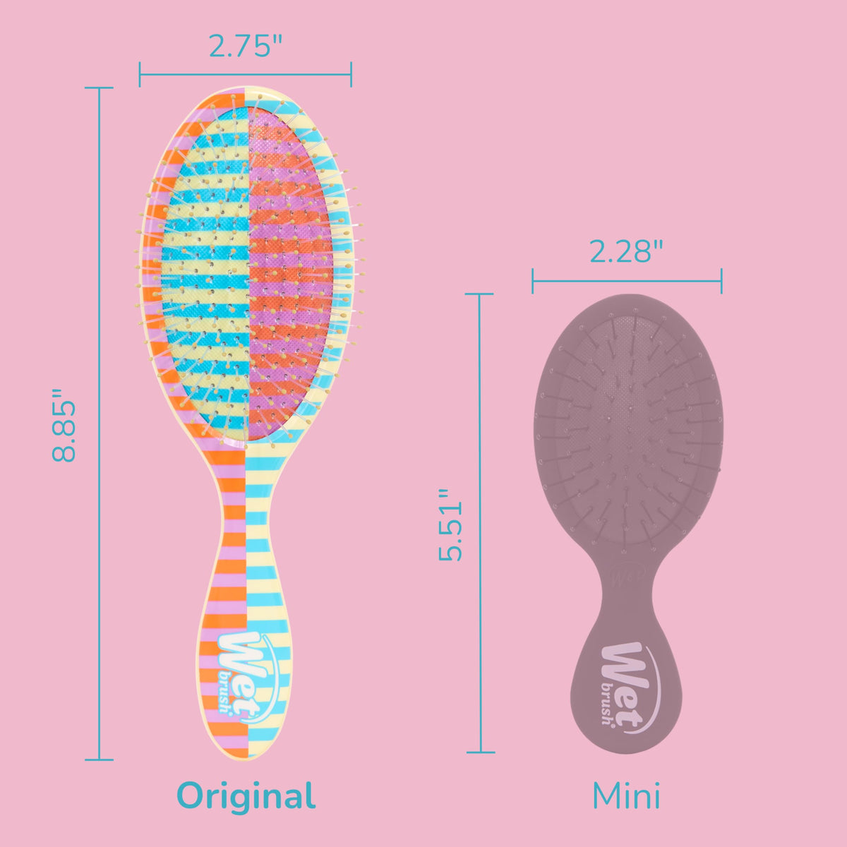 Wet Brush in hand detangling wet hair quickly and comfortably with minimal pulling