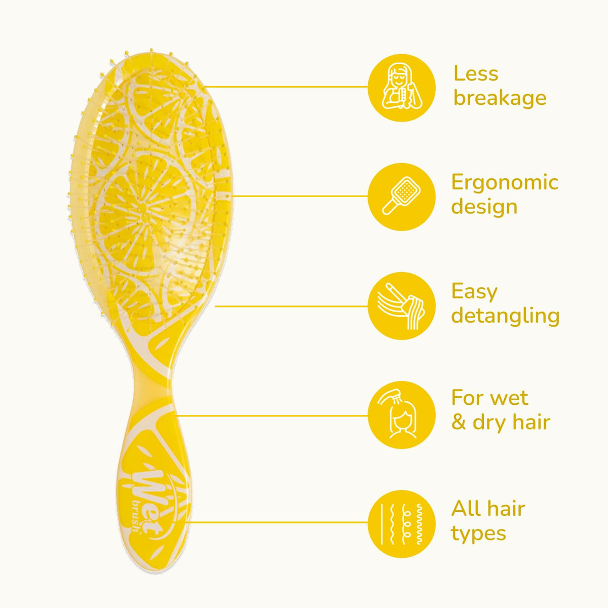 Wet Brush IntelliFlex bristles close-up showing flexible tips that reduce breakage