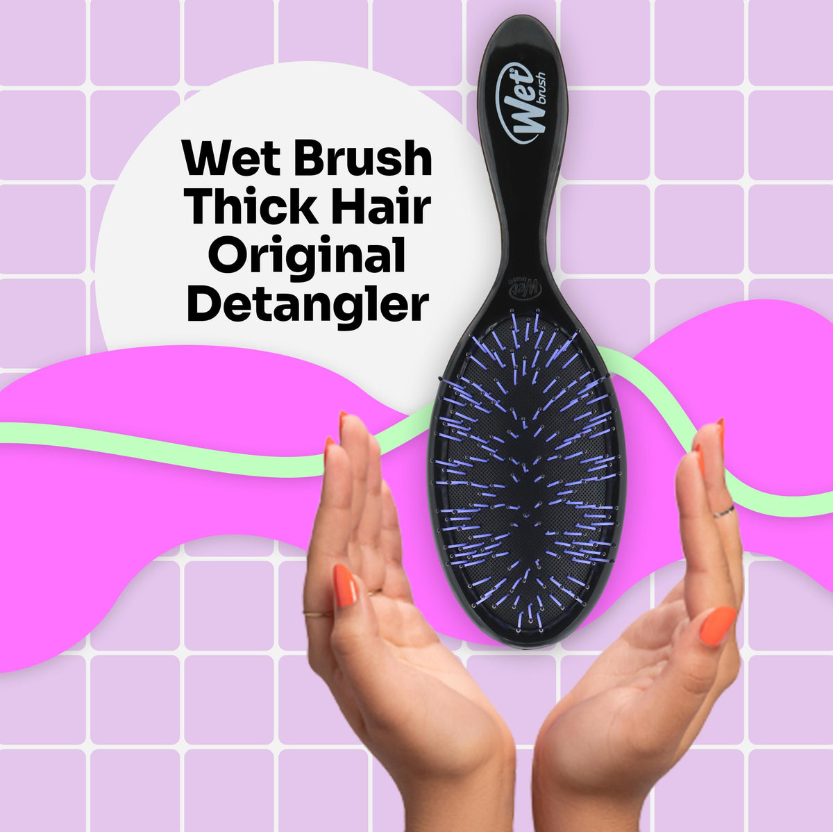 Wet Brush IntelliFlex bristles close-up highlighting gentle flexible tips for less breakage