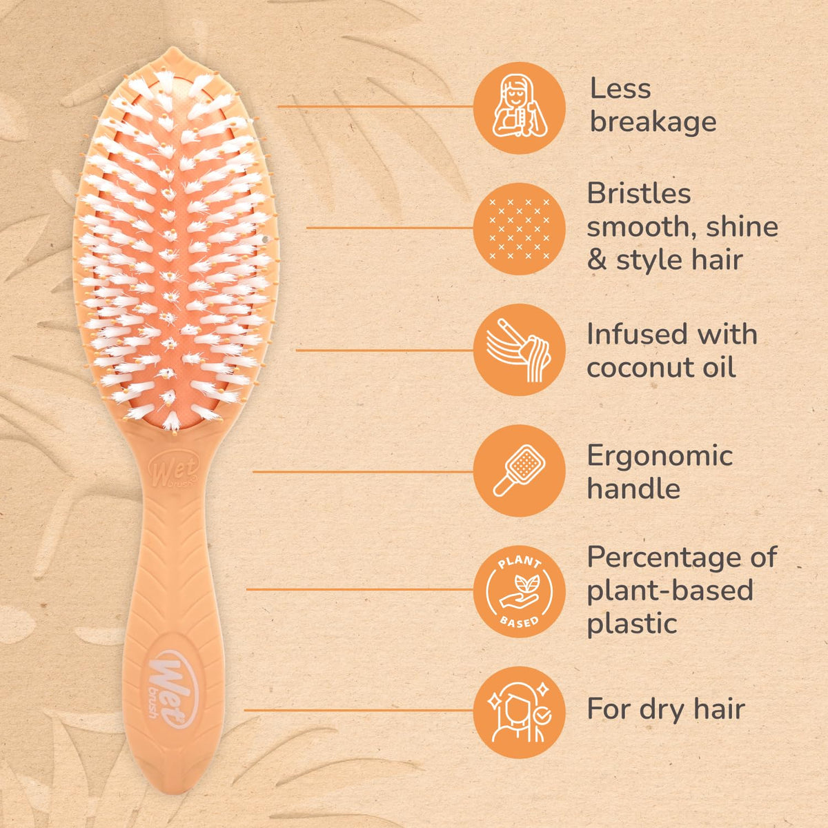 Wet Brush Intelliflex bristles detail detangling gently with less breakage
