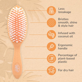 Wet Brush Intelliflex bristles detail detangling gently with less breakage