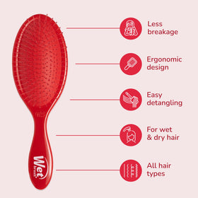 Wet Brush IntelliFlex bristles close-up demonstrating gentle detangling