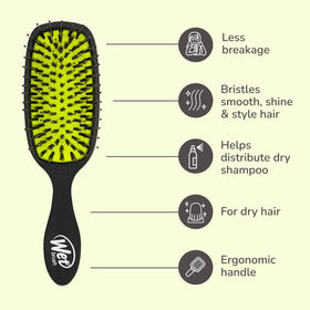 Wet Brush IntelliFlex bristles detail gliding through knots to reduce breakage