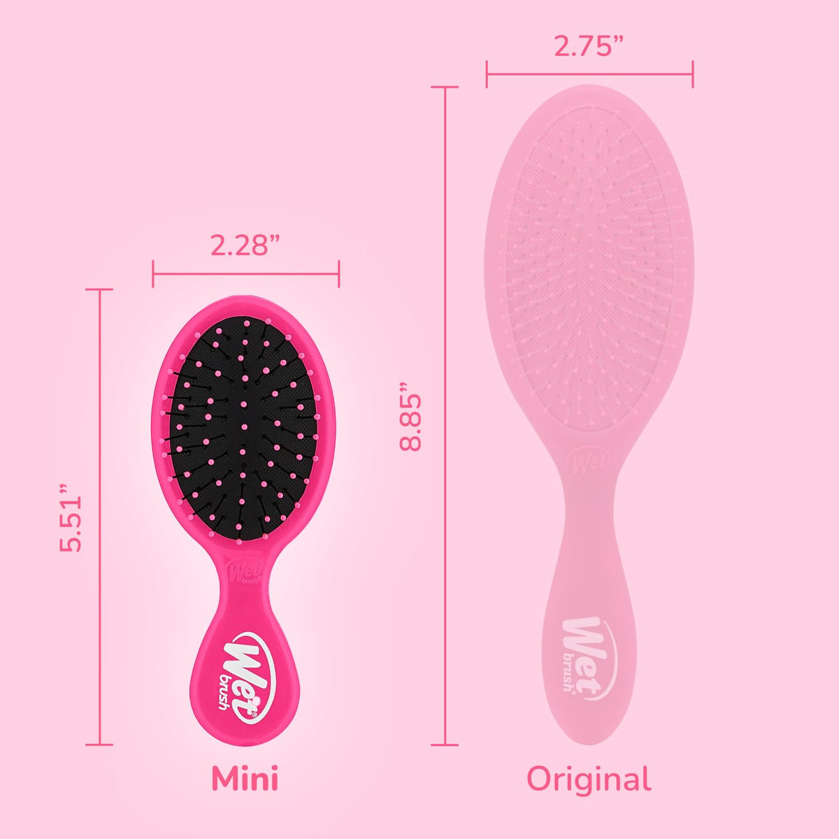 Wet Brush used on towel-dried hair demonstrating smooth detangling with less breakage