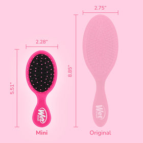 Wet Brush used on towel-dried hair demonstrating smooth detangling with less breakage