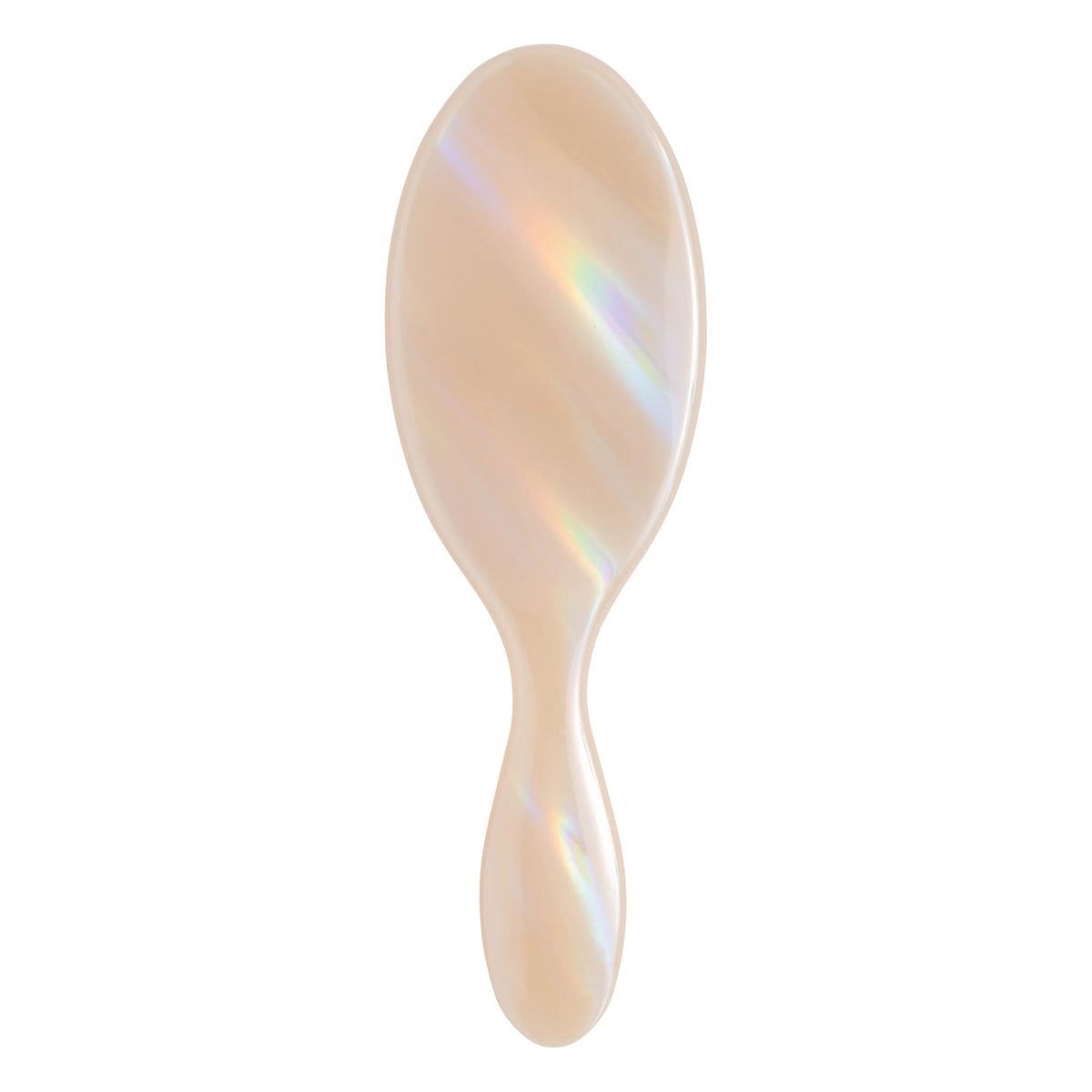 Wet Brush front view showing cream iridescent finish and compact shape for easy detangling