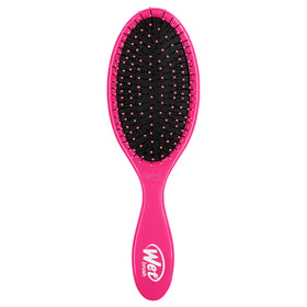 Wet Brush front view pink showing brush shape and comfortable grip for easy detangling