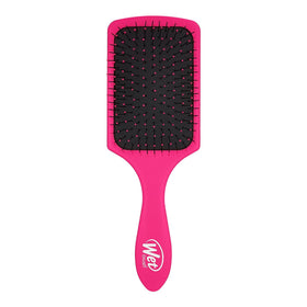Wet Brush paddle detangler front view showing pink brush and broad paddle for faster detangling