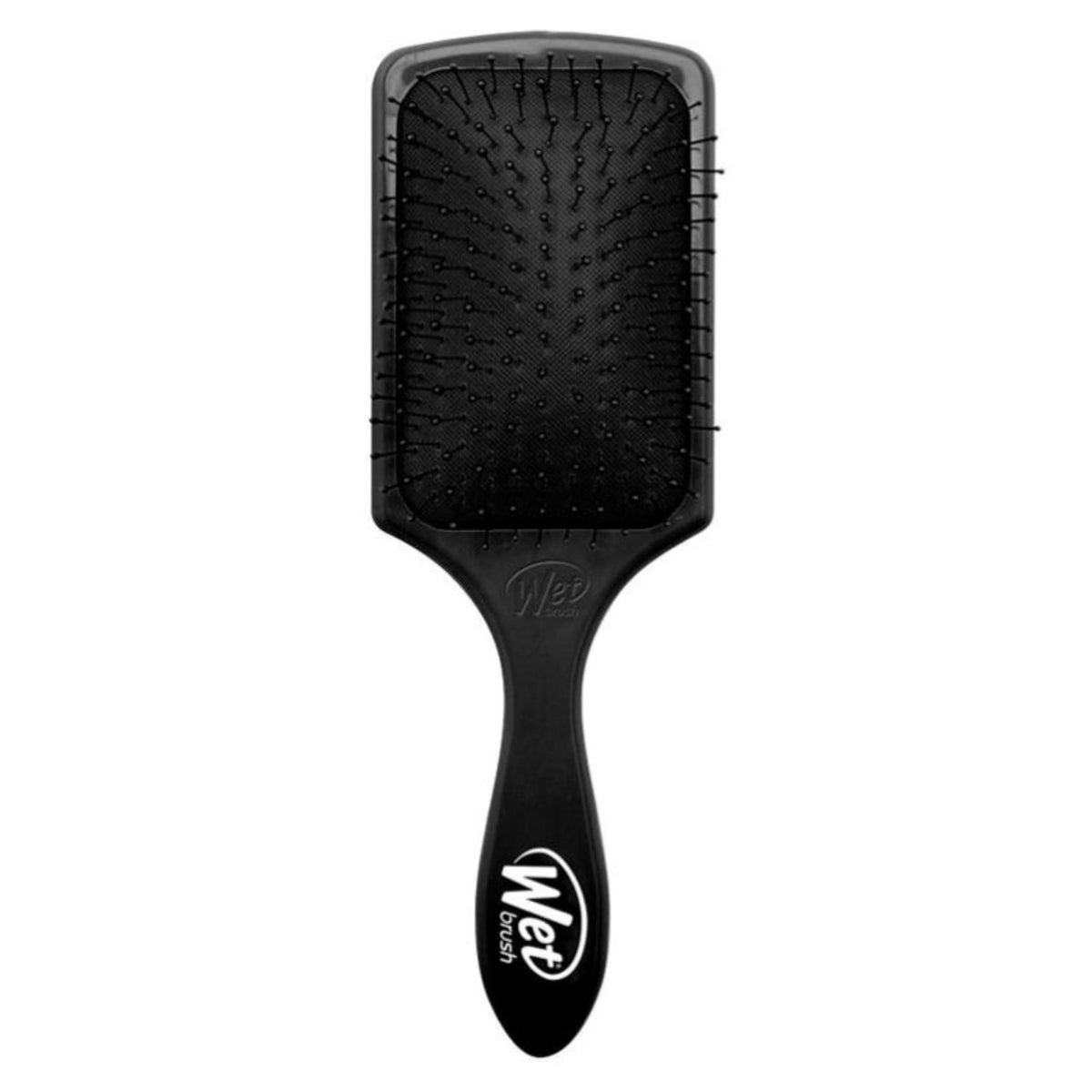 Wet Brush paddle front view showing full brush and handle, easy detangling