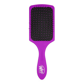 Wet Brush paddle front view showing purple paddle and soft bristles for gentle detangling