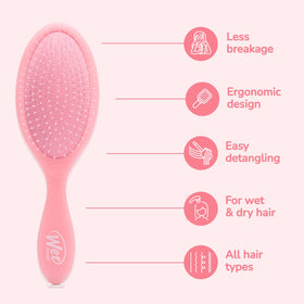 Wet Brush side profile displaying brush shape and ergonomic design benefit