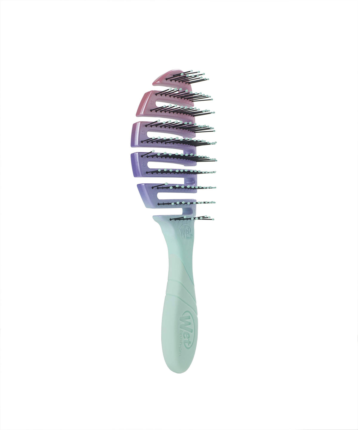 Wet Brush Pro Flex Dry close-up of IntelliFlex bristles detangling gently, reducing breakage