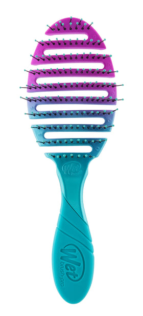 Wet Brush Pro Flex Dry teal ombre front view showing ergonomic shape and style benefit