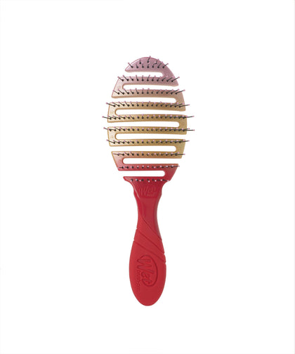 Wet Brush Pro Flex Dry coral ombre front view showing shape and ergonomic handle for comfortable styling