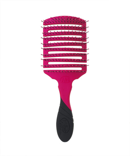 Wet Brush Pro Flex paddle front view showing pink design and comfortable handle, fast detangling
