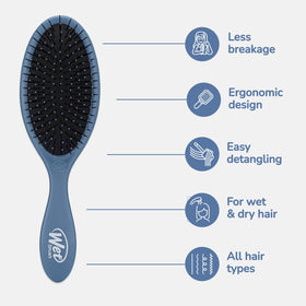 Wet Brush handle profile detail highlighting comfortable ergonomic grip