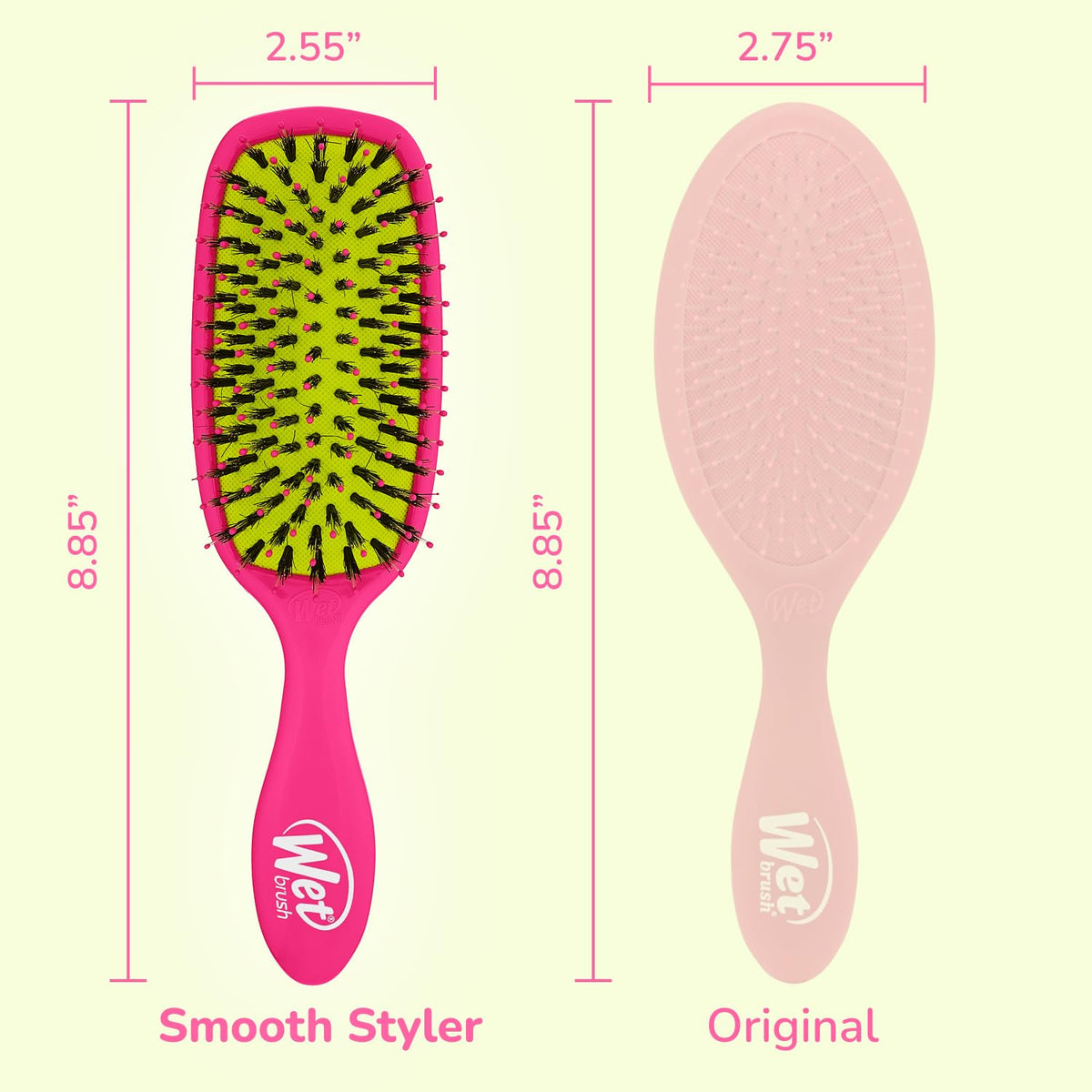 Wet Brush natural boar bristles texture smoothing hair cuticle