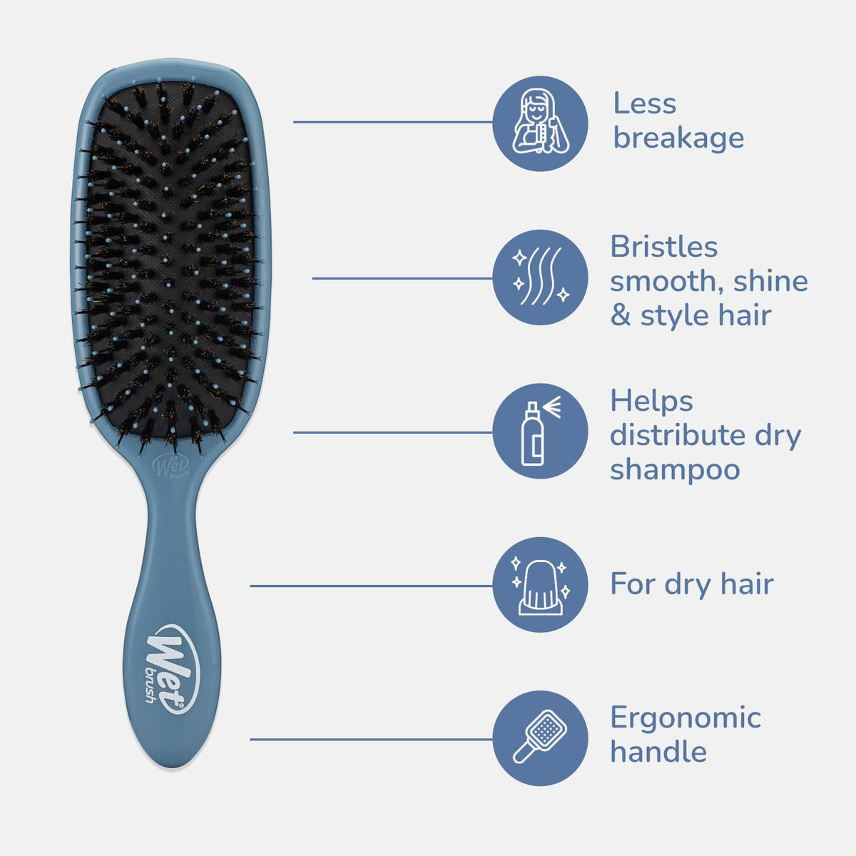 Wet Brush IntelliFlex pins detail flexing through tangles to reduce breakage