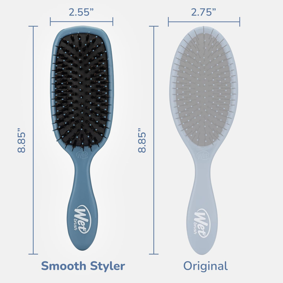 Wet Brush rubber cushion close-up absorbing pressure for gentler brushing