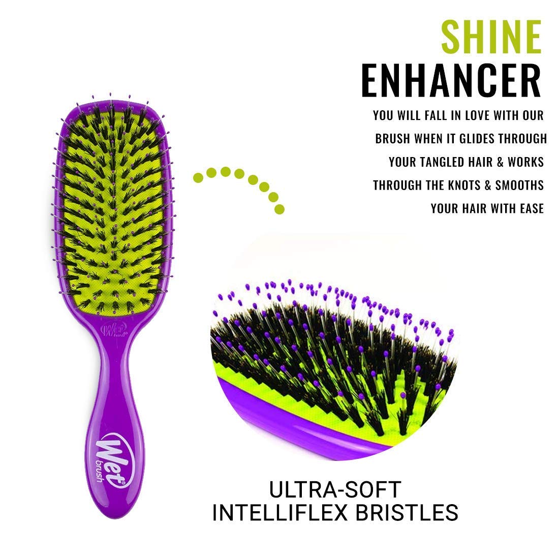 Wet Brush smoothing dry styled hair for frizz control and a polished finish