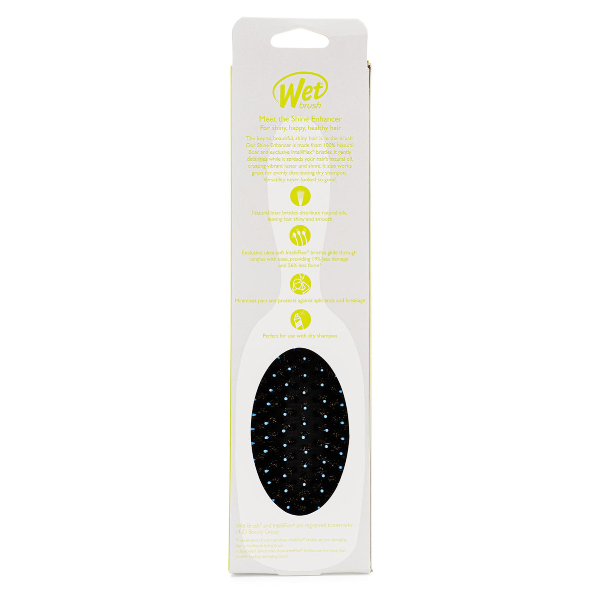 Wet Brush detangling wet hair demonstrating gentle glide and fewer snags