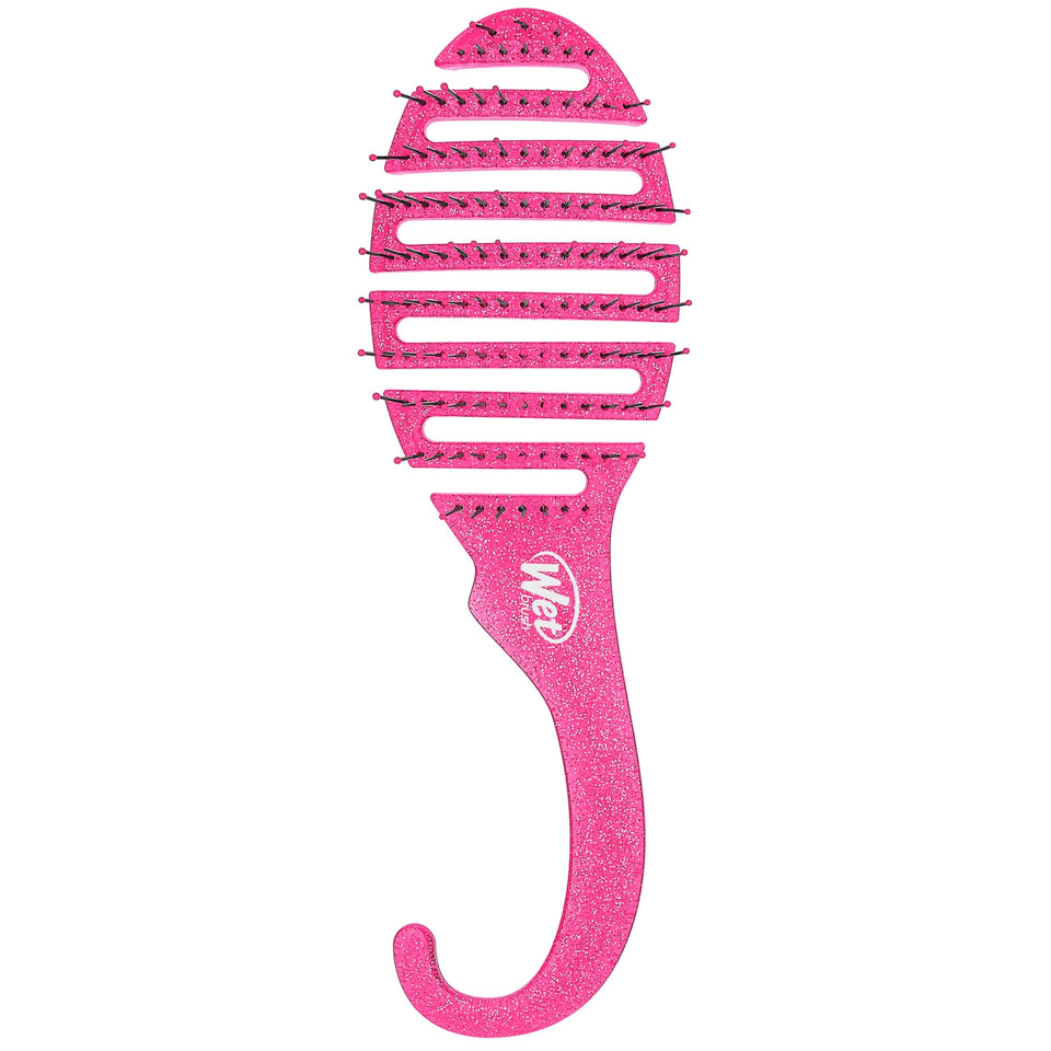 Wet Brush front packaging showing shower detangler and glitter finish benefit