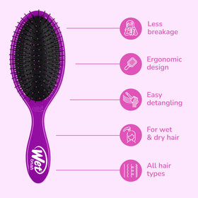 Wet Brush side profile showing cushioned pad for gentle, even pressure