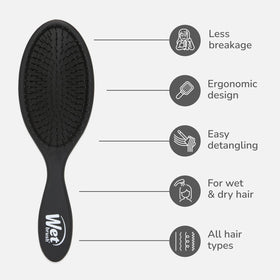 Wet Brush side profile highlighting ergonomic handle for easy grip and control