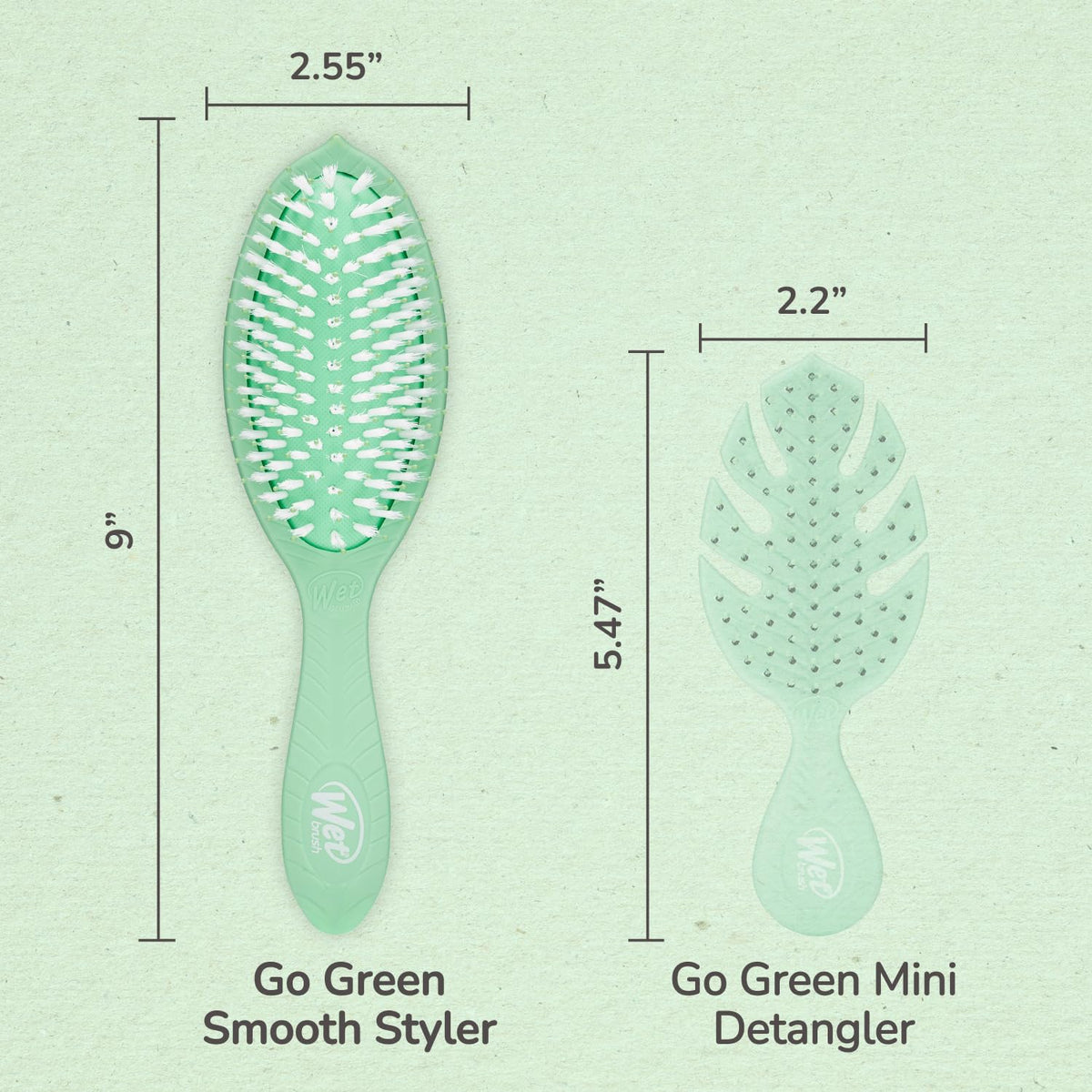 Wet Brush held in hand showing compact size and ergonomic grip