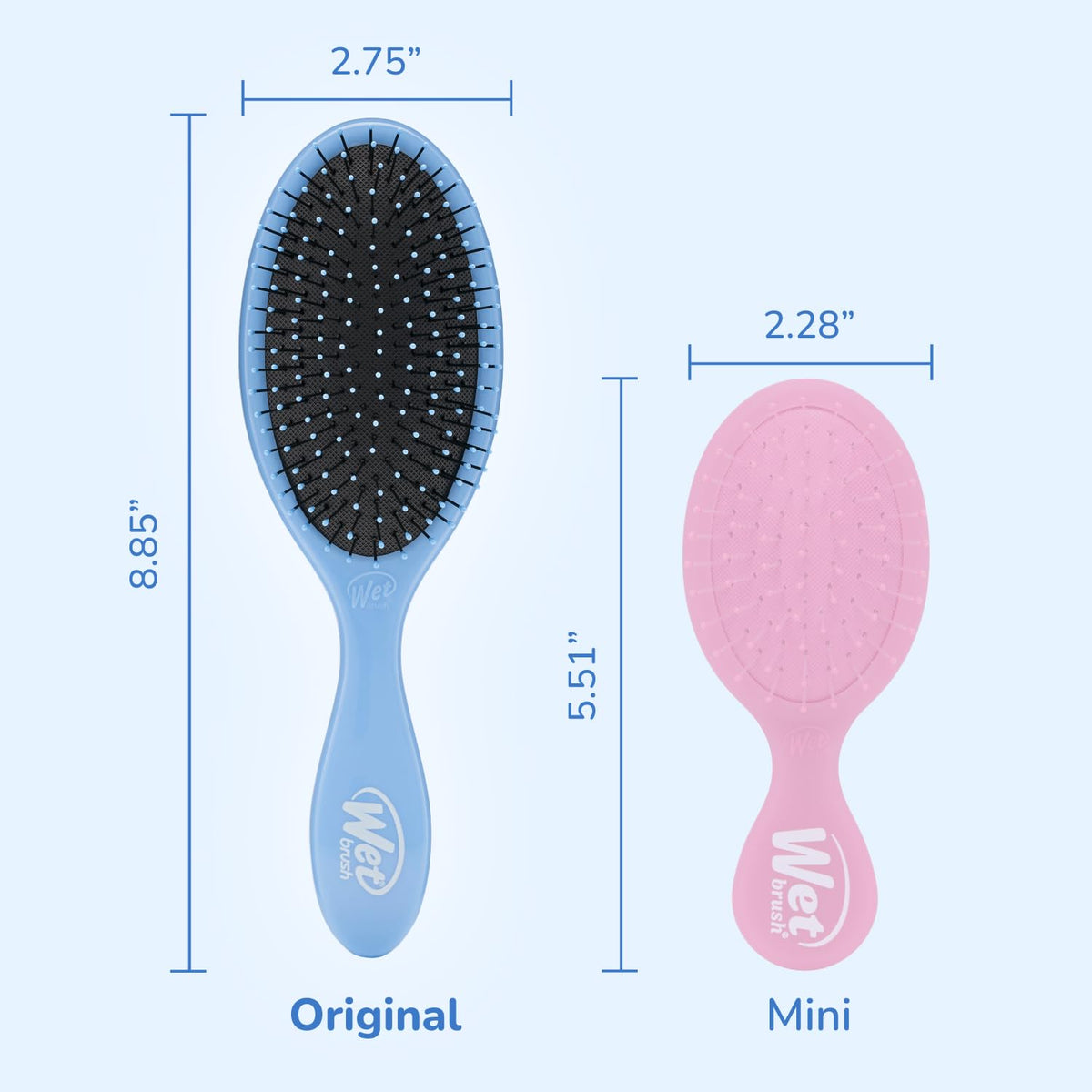 Wet Brush being used on wet hair to reduce tugging and speed detangling