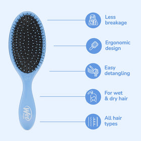 Wet Brush side profile of handle highlighting ergonomic comfort and control