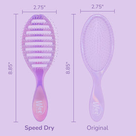 Wet Brush ergonomic handle shown for comfortable grip and precise styling
