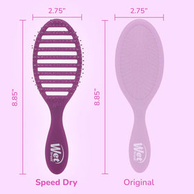 Wet Brush ergonomic handle grip demonstrating comfortable hold for controlled styling