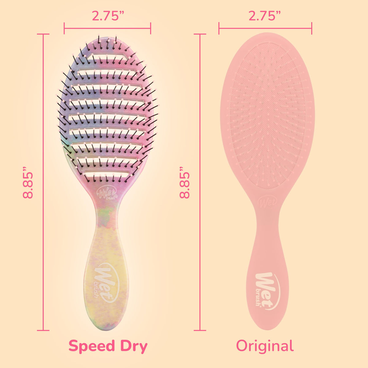 Wet Brush ergonomic handle profile for comfortable styling