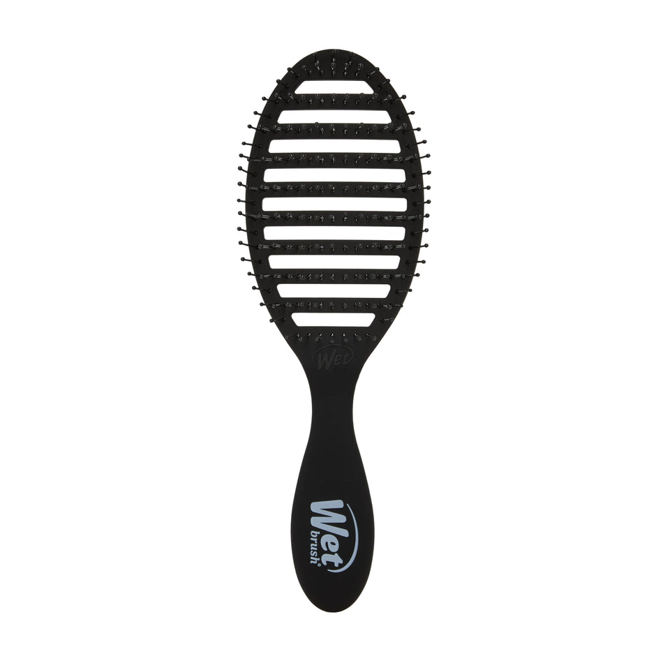 Wet Brush Speed Dry front view showing sleek Black Frost finish and benefits