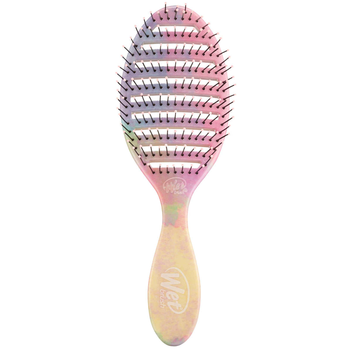 Wet Brush front packaging showing stripes and product benefit