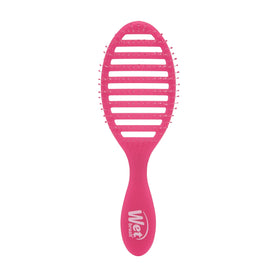 Wet Brush front view showing pink frost finish and compact shape, easier styling