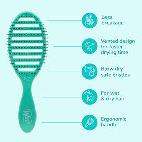 Wet Brush Speed Dry ergonomic handle close-up for comfortable, controlled grip