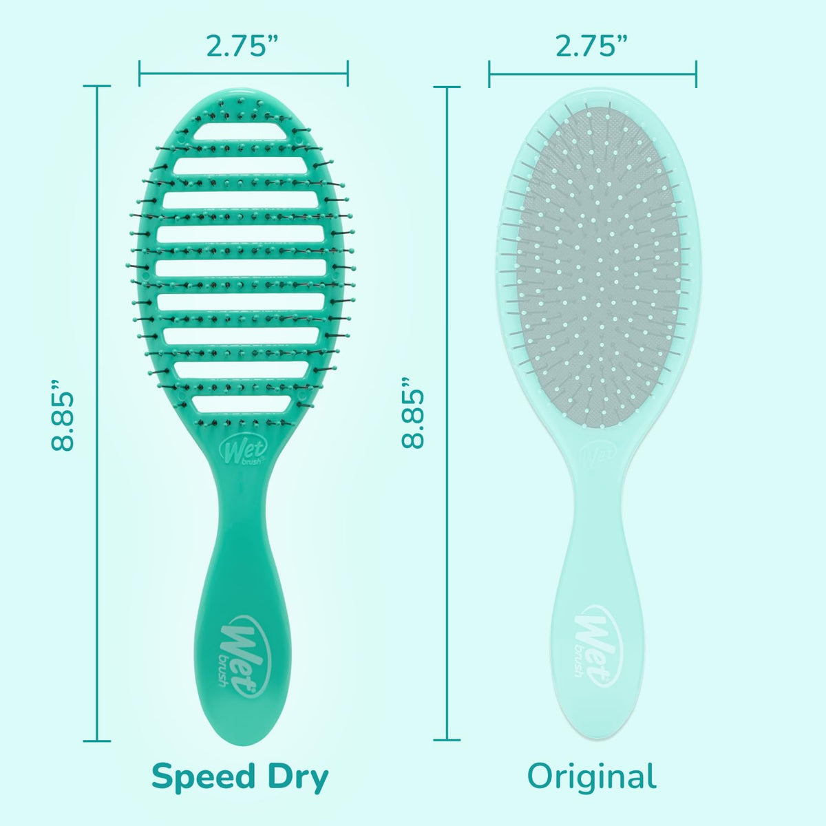Wet Brush Speed Dry HeatFlex bristles close-up showing flexible detangling benefit