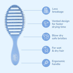 Close-up of HeatFlex bristles showing Wet Brush gentle detangling benefit