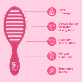 Wet Brush HeatFlex bristles detail demonstrating flexible detangling without pulling