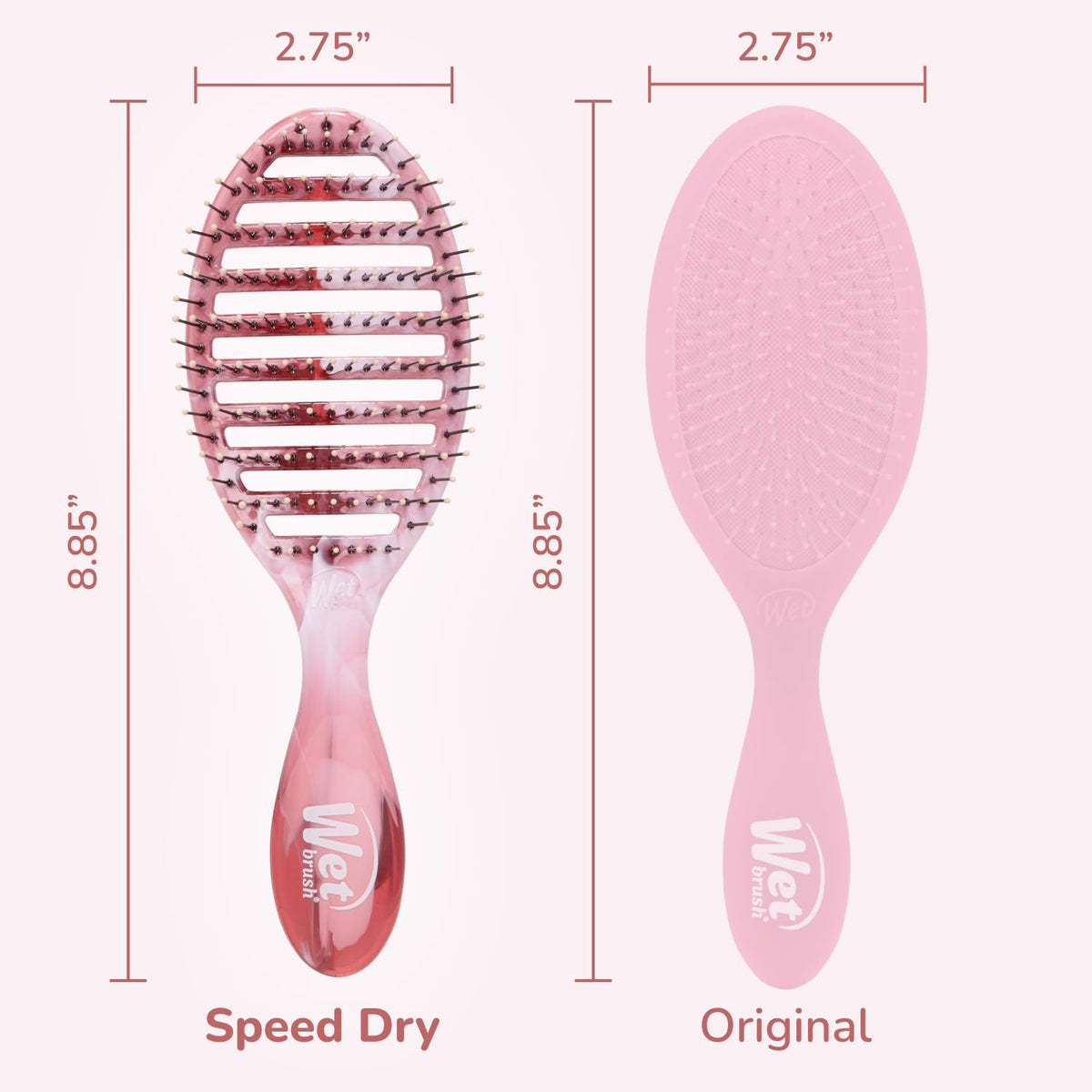 Wet Brush Speed Dry held in hand to show size and comfortable ergonomic handle