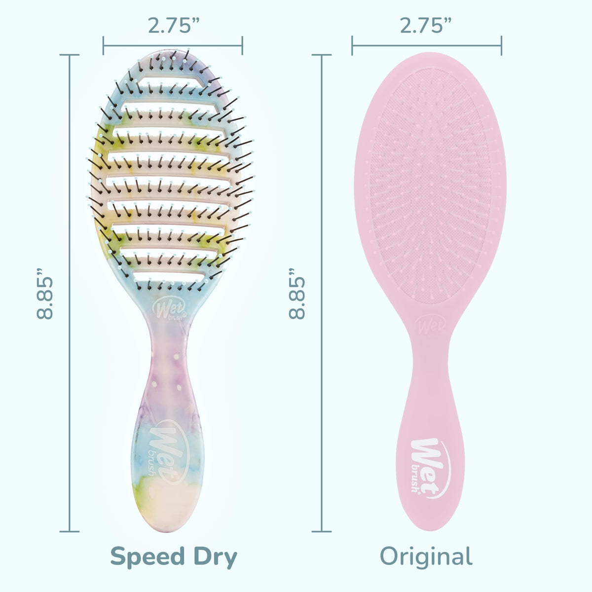 Wet Brush Speed Dry ergonomic handle grip illustrating comfort and styling control