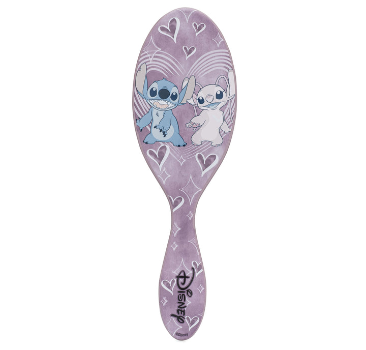 Wet Brush front view with Stitch & Angel design shows playful artwork and ergonomic shape